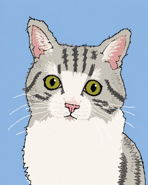 a sketch of my cat, generated by ChatGPT